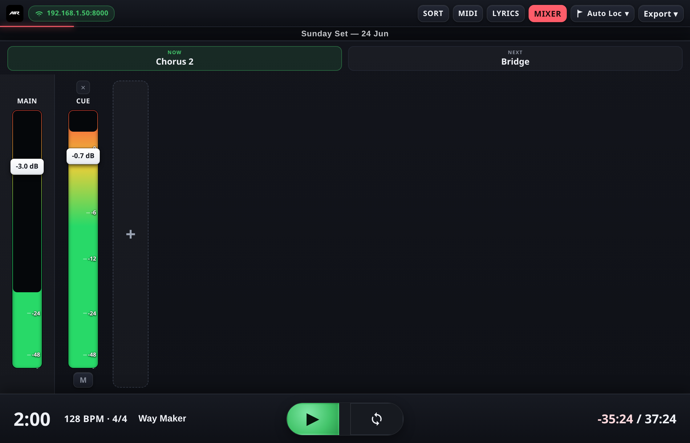 A1R mixer on desktop