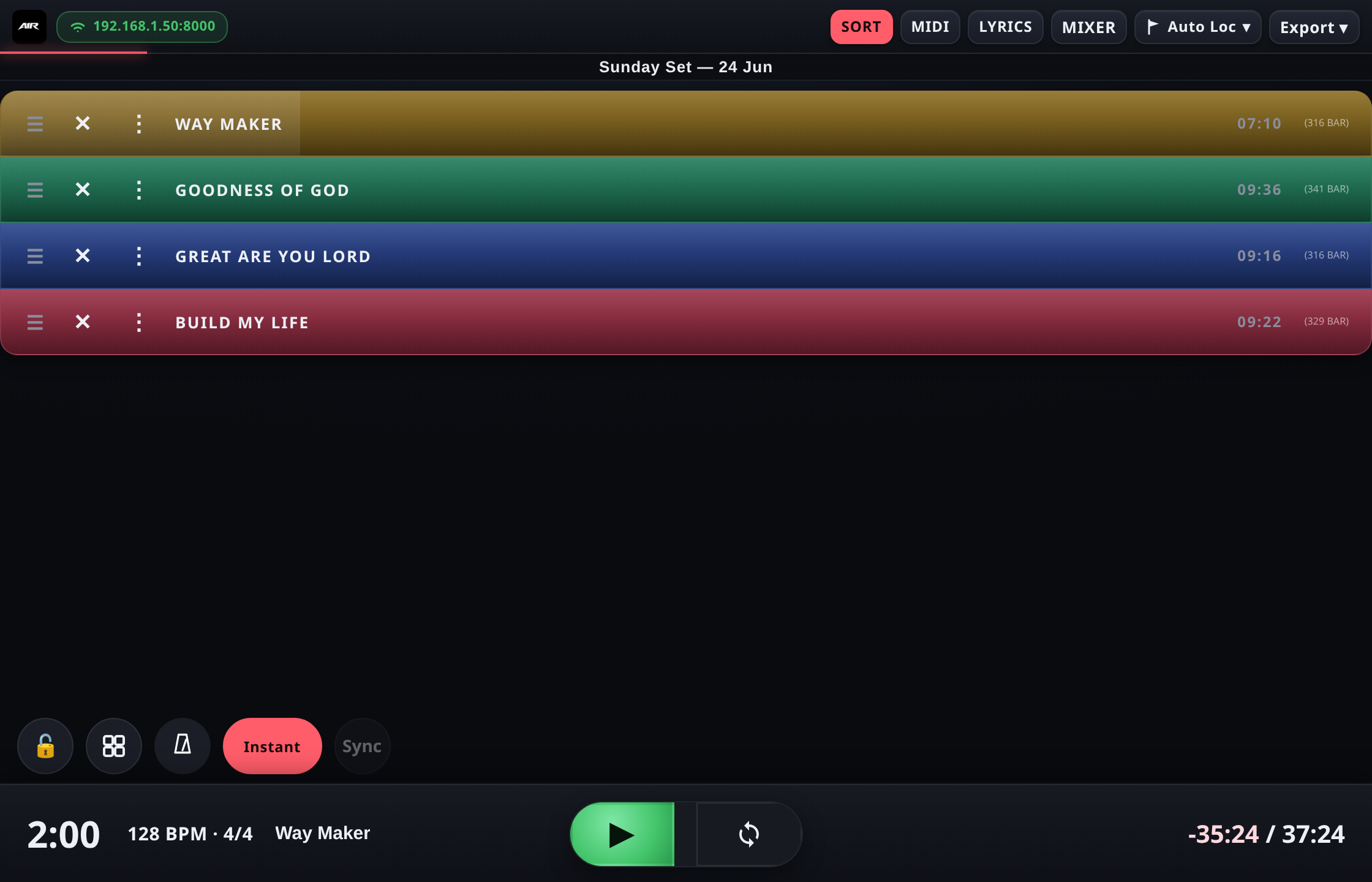 A1R Sort / reorder view on desktop